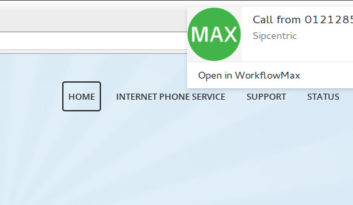 Sipcentric - WorkflowMax integration